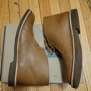 Clarks Brown Leather Derby Shoes
